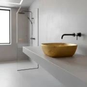 Bowl Cuadrado Dorado Texturizado 41x41x14