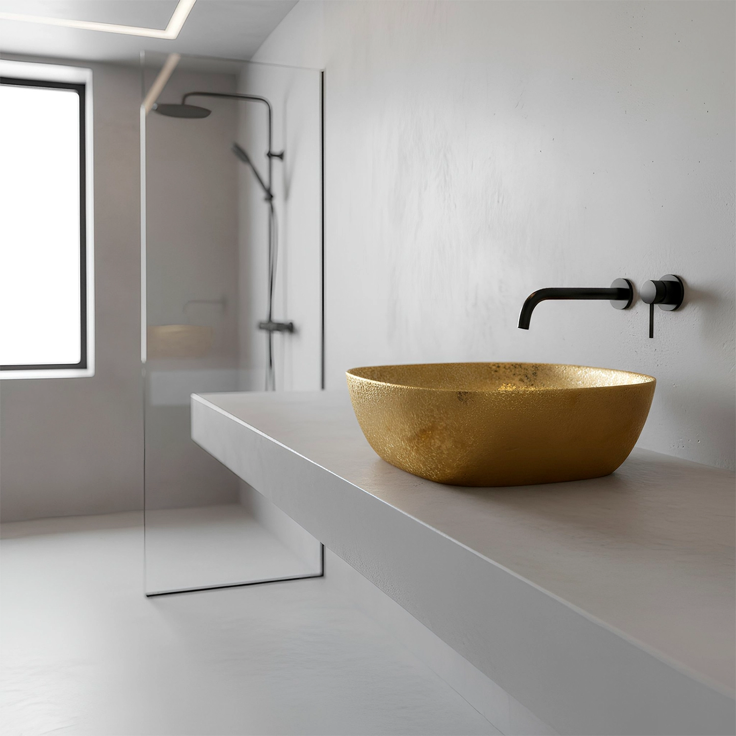 Bowl Cuadrado Dorado Texturizado 41x41x14