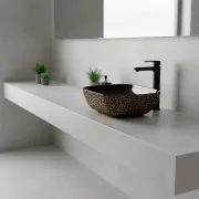 Bowl Rectangular Negro con Dorado 45x33x13.5