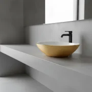 Bowl Redondo Blanco Dorado 40x33x14.5 cm