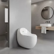 Inodoro Minimalista One Piece Blano y Negro