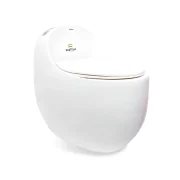 Inodoro Minimalista One Piece Blano y Negro